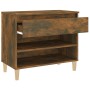 Schuhschrank aus geräucherter Eichen-Sperrholz 70x36x60 cm. von vidaXL, Schuhregale und Schuhorganisatoren - Ref: Foro24-8197...
