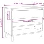 Schuhschrank aus geräucherter Eichen-Sperrholz 70x36x60 cm. von vidaXL, Schuhregale und Schuhorganisatoren - Ref: Foro24-8197...