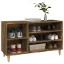 Mueble zapatero madera contrachapada roble ahumado 102x36x60 cm de vidaXL, Zapateros y organizadores de calzado - Ref: Foro24...