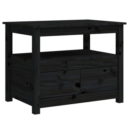 Solid black pine wood coffee table 71x49x55 cm by vidaXL, Coffee table - Ref: Foro24-820940, Price: 104,73 €, Discount: %