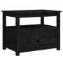 Couchtisch aus massivem schwarzem Kiefernholz, 71 x 49 x 55 cm von vidaXL, Couchtisch - Ref: Foro24-820940, Preis: 103,46 €, ...