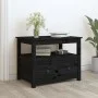 Couchtisch aus massivem schwarzem Kiefernholz, 71 x 49 x 55 cm von vidaXL, Couchtisch - Ref: Foro24-820940, Preis: 103,46 €, ...