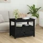 Couchtisch aus massivem schwarzem Kiefernholz, 71 x 49 x 55 cm von vidaXL, Couchtisch - Ref: Foro24-820940, Preis: 103,46 €, ...
