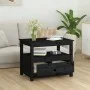 Couchtisch aus massivem schwarzem Kiefernholz, 71 x 49 x 55 cm von vidaXL, Couchtisch - Ref: Foro24-820940, Preis: 103,46 €, ...