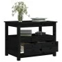 Couchtisch aus massivem schwarzem Kiefernholz, 71 x 49 x 55 cm von vidaXL, Couchtisch - Ref: Foro24-820940, Preis: 103,46 €, ...