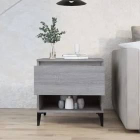 Sonoma-Beistelltisch aus grauem Sperrholz, 50 x 46 x 50 cm von vidaXL, Seitentische - Ref: Foro24-819560, Preis: 46,92 €, Rab...