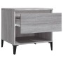 Mesa auxiliar de madera contrachapada gris Sonoma 50x46x50 cm de vidaXL, Mesas auxiliares - Ref: Foro24-819560, Precio: 47,37...