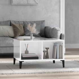 Couchtisch aus glänzend weißem Sperrholz, 60 x 50 x 36,5 cm von vidaXL, Couchtisch - Ref: Foro24-821038, Preis: 35,54 €, Raba...