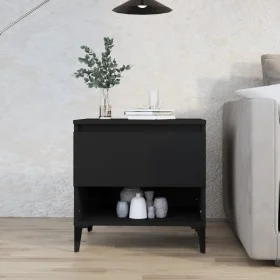 Mesa auxiliar madera contrachapada negro 50x46x50 cm de vidaXL, Mesas auxiliares - Ref: Foro24-819550, Precio: 54,34 €, Descu...