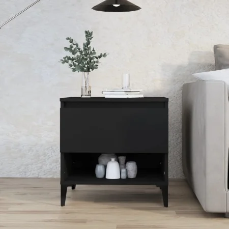 Mesa auxiliar madera contrachapada negro 50x46x50 cm de vidaXL, Mesas auxiliares - Ref: Foro24-819550, Precio: 55,01 €, Descu...