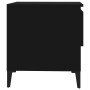 Mesa auxiliar madera contrachapada negro 50x46x50 cm