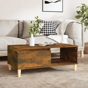 Couchtisch aus geräuchertem Eichensperrholz, 90 x 50 x 36,5 cm von vidaXL, Couchtisch - Ref: Foro24-821049, Preis: 46,98 €, R...