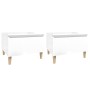 Mesas auxiliares 2 uds contrachapada blanco brillo 50x46x35 cm de vidaXL, Mesas auxiliares - Ref: Foro24-819505, Precio: 51,9...