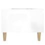 Mesas auxiliares 2 uds contrachapada blanco brillo 50x46x35 cm