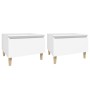 Beistelltische 2 Stück aus weißem Sperrholz 50x46x35 cm von vidaXL, Seitentische - Ref: Foro24-819501, Preis: 49,22 €, Rabatt: %