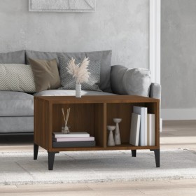 Mesa de centro madera contrachapada marrón roble 60x50x36,5 cm de vidaXL, Mesas de centro - Ref: Foro24-821043, Precio: 32,80...