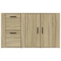 Aparador madera contrachapada roble Sonoma 100x33x59,5 cm