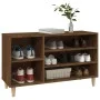 Brown oak plywood shoe cabinet 102x36x60 cm by vidaXL, Shoe racks and shoe organizers - Ref: Foro24-819747, Price: 61,02 €, D...