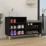 Shoe cabinet made of black plywood wood 102x36x60 cm by vidaXL, Shoe racks and shoe organizers - Ref: Foro24-819725, Price: 4...