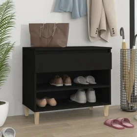 Mueble zapatero madera contrachapada negro 70x36x60 cm de vidaXL, Zapateros y organizadores de calzado - Ref: Foro24-819757, ...
