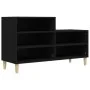 Shoe cabinet made of black plywood wood 102x36x60 cm by vidaXL, Shoe racks and shoe organizers - Ref: Foro24-819725, Price: 4...