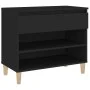 Schwarzer Schuhschrank aus Sperrholz, 70 x 36 x 60 cm von vidaXL, Schuhregale und Schuhorganisatoren - Ref: Foro24-819757, Pr...
