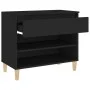 Schwarzer Schuhschrank aus Sperrholz, 70 x 36 x 60 cm von vidaXL, Schuhregale und Schuhorganisatoren - Ref: Foro24-819757, Pr...