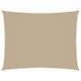 Toldo de vela rectangular tela Oxford beige 3,5x4,5 m