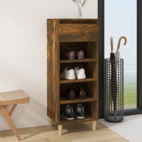 Mueble zapatero madera contrachapada roble ahumado 40x36x105 cm by vidaXL, Shoe racks and shoe organizers - Ref: Foro24-81977...