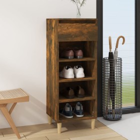 Schuhschrank aus geräucherter Eichen-Sperrholz 40x36x105 cm. von vidaXL, Schuhregale und Schuhorganisatoren - Ref: Foro24-819...