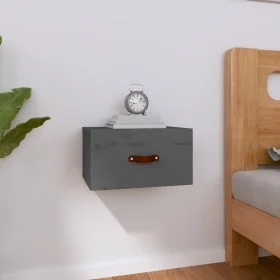 Gray wall-mounted bedside table 40x29.5x22 cm by vidaXL, Lockers and storage cabinets - Ref: Foro24-820990, Price: 30,75 €, D...