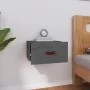 Grauer wandmontierter Nachttisch 40x29,5x22 cm von vidaXL, Schließfächer und Lagerschränke - Ref: Foro24-820990, Preis: 30,75...