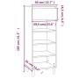 Mueble zapatero madera contrachapada roble ahumado 40x36x105 cm de vidaXL, Zapateros y organizadores de calzado - Ref: Foro24...
