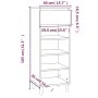 Mueble zapatero madera contrachapada roble ahumado 40x36x105 cm de vidaXL, Zapateros y organizadores de calzado - Ref: Foro24...
