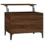 Mesa de centro madera contrachapada roble marrón 60x44,5x45 cm de vidaXL, Mesas de centro - Ref: Foro24-819579, Precio: 58,18...