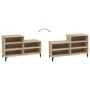 Mueble zapatero madera contrachapada roble Sonoma 102x36x60 cm de vidaXL, Zapateros y organizadores de calzado - Ref: Foro24-...