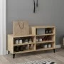 Mueble zapatero madera contrachapada roble Sonoma 102x36x60 cm de vidaXL, Zapateros y organizadores de calzado - Ref: Foro24-...
