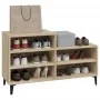 Mueble zapatero madera contrachapada roble Sonoma 102x36x60 cm de vidaXL, Zapateros y organizadores de calzado - Ref: Foro24-...