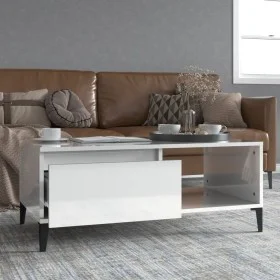 Couchtisch aus glänzend weißem Sperrholz, 90 x 50 x 36,5 cm von vidaXL, Couchtisch - Ref: Foro24-821054, Preis: 49,21 €, Raba...