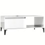 Mesa de centro madera contrachapada blanco brillo 90x50x36,5 cm de vidaXL, Mesas de centro - Ref: Foro24-821054, Precio: 49,2...