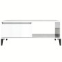 Mesa de centro madera contrachapada blanco brillo 90x50x36,5 cm de vidaXL, Mesas de centro - Ref: Foro24-821054, Precio: 49,2...