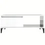 Mesa de centro madera contrachapada blanco brillo 90x50x36,5 cm de vidaXL, Mesas de centro - Ref: Foro24-821054, Precio: 49,2...