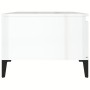 Mesa de centro madera contrachapada blanco brillo 90x50x36,5 cm de vidaXL, Mesas de centro - Ref: Foro24-821054, Precio: 49,2...