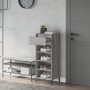 Mueble zapatero madera contrachapada gris Sonoma 40x36x105 cm de vidaXL, Zapateros y organizadores de calzado - Ref: Foro24-8...