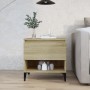 Mesa auxiliar madera contrachapada roble Sonoma 50x46x50 cm de vidaXL, Mesas auxiliares - Ref: Foro24-819554, Precio: 46,17 €...