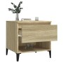 Mesa auxiliar madera contrachapada roble Sonoma 50x46x50 cm de vidaXL, Mesas auxiliares - Ref: Foro24-819554, Precio: 46,17 €...