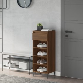 Oak brown plywood shoe rack furniture 40x36x105 cm by vidaXL, Shoe racks and shoe organizers - Ref: Foro24-819787, Price: 61,...
