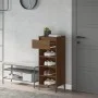 Mueble zapatero madera contrachapada marrón roble 40x36x105 cm de vidaXL, Zapateros y organizadores de calzado - Ref: Foro24-...