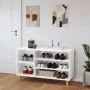 Mueble zapatero madera contrachapada blanco brillo 102x36x60 cm by vidaXL, Shoe racks and shoe organizers - Ref: Foro24-81974...