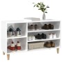 Schuhregal aus weiß glänzendem Sperrholz 102x36x60 cm von vidaXL, Schuhregale und Schuhorganisatoren - Ref: Foro24-819742, Pr...